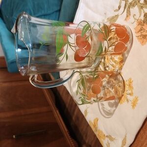 Vintage Orange Juice Glass set